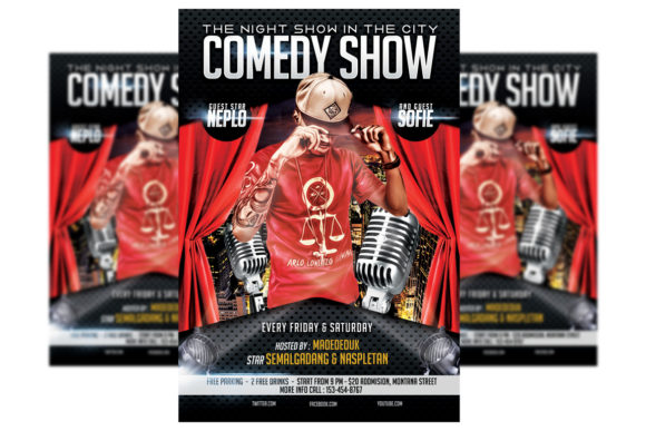 Download Comedy Show - Flyer Template - Flyer Collection