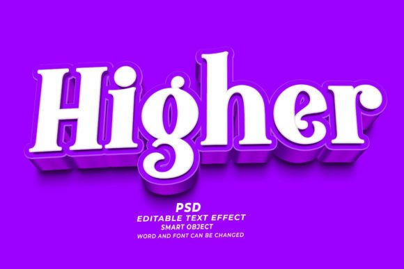 Download Higher PSD 3D Editable Text Effect - Editable text Collection