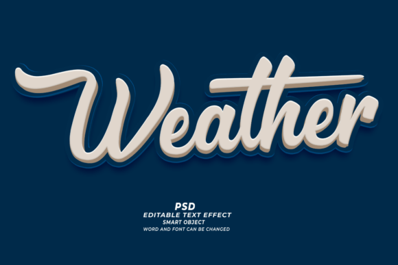 Download Weater PSD 3D Editable Text Effect - Editable text Collection