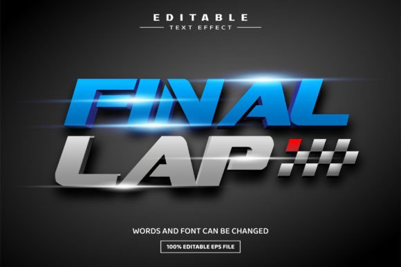 Download Final Lap 3D Editable Text Effect - Editable text Collection