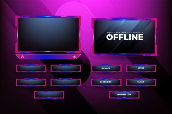 Download Girly Live Streaming Overlay Vector - Overlay Collection