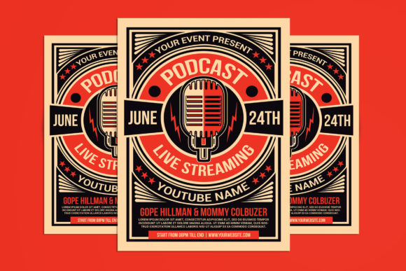 Download Talk Show Podcast Flyer Template - Flyer Collection